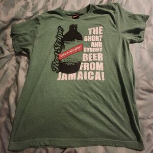 Red Stripe Jamaica Short Stubby Beer Green Mens T Shirt XL Cool Since 1928 graph